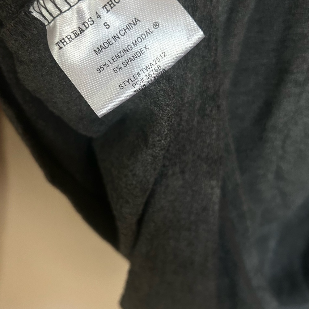 Threads 4 Thought Charcoal Long Sleeve Top - Picture 5 of 7